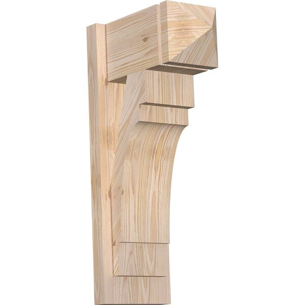 Ekena Millwork Merced Arts & Crafts Smooth Outlooker, Douglas Fir, 7 1/2"W x 14"D x 26"H OUT08X14X26MRC03SDF - main